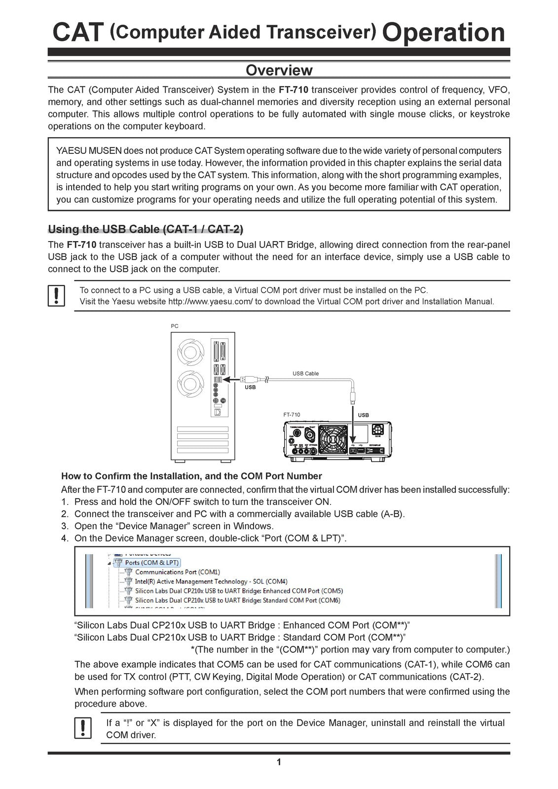 YAESU FT-710 CAT Operation Reference Manual - STEEL WIRE BOUND - TOUGH COVERS