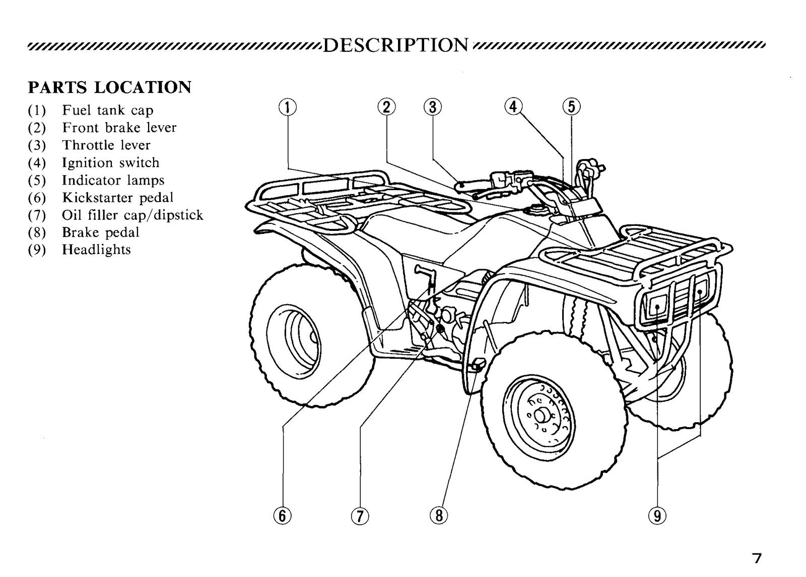 HONDA TRX 300 FW Big Red 300 x4 4x4 ATV Owners Manual 1988 - WIRE BOUND - COVERS