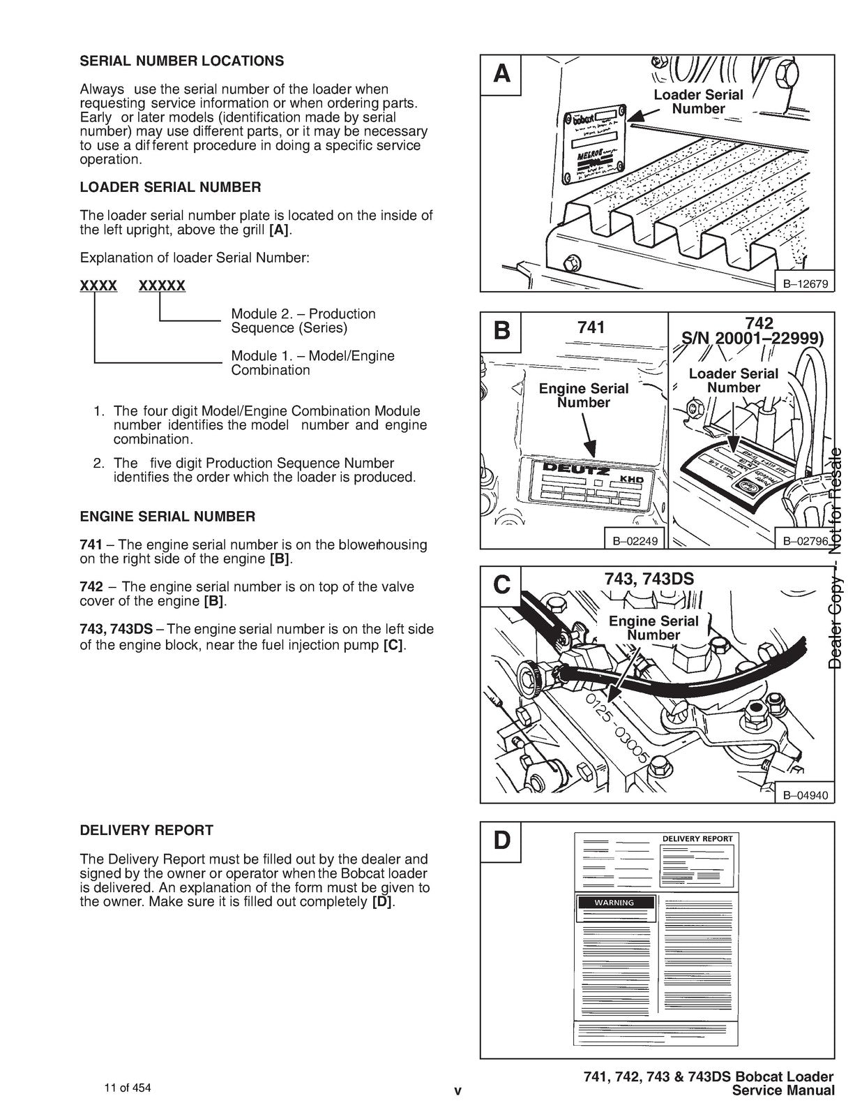 BOBCAT 741 742 743 743DS Skid-Steer Loader Service Manual 1997, FOLDOUTS