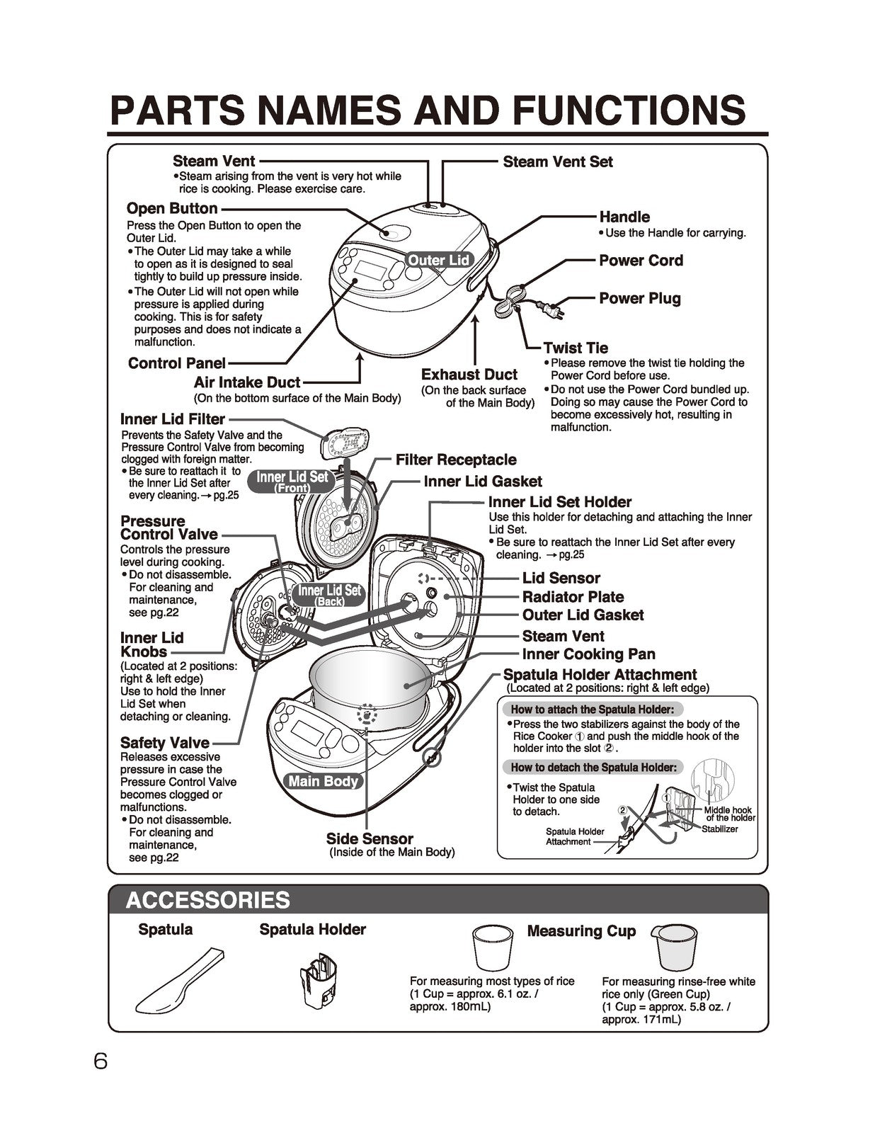 ZOJIRUSHI NP-NVC10 18 Induction Heating Operating Instructions Manual - BOUND
