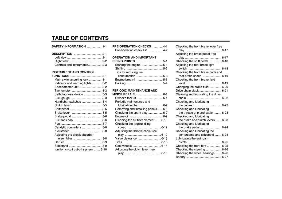 YAMAHA YBR125 Owners Manual 2008 - STEEL WIRE BOUND - PROTECTIVE COVERS