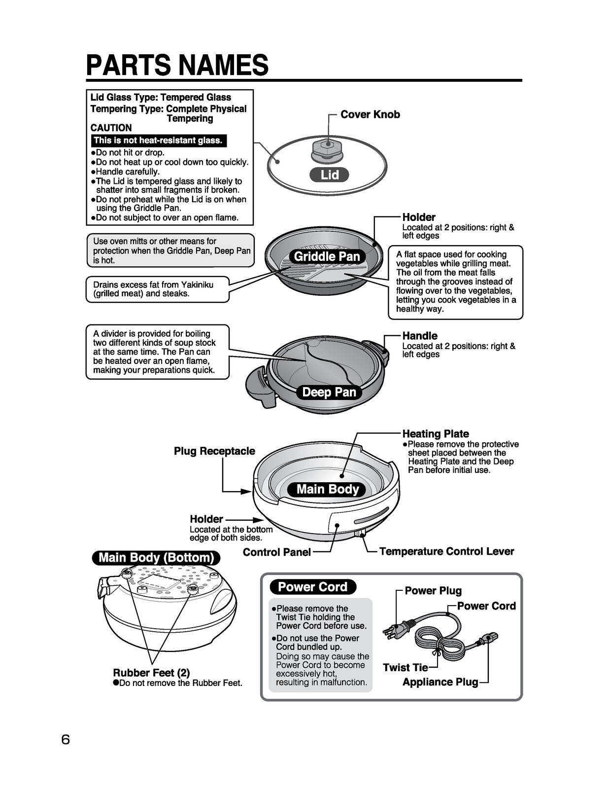 ZOJIRUSHI EP-PFC20 Gourmet dExpert Electric Operating Instructions Manual