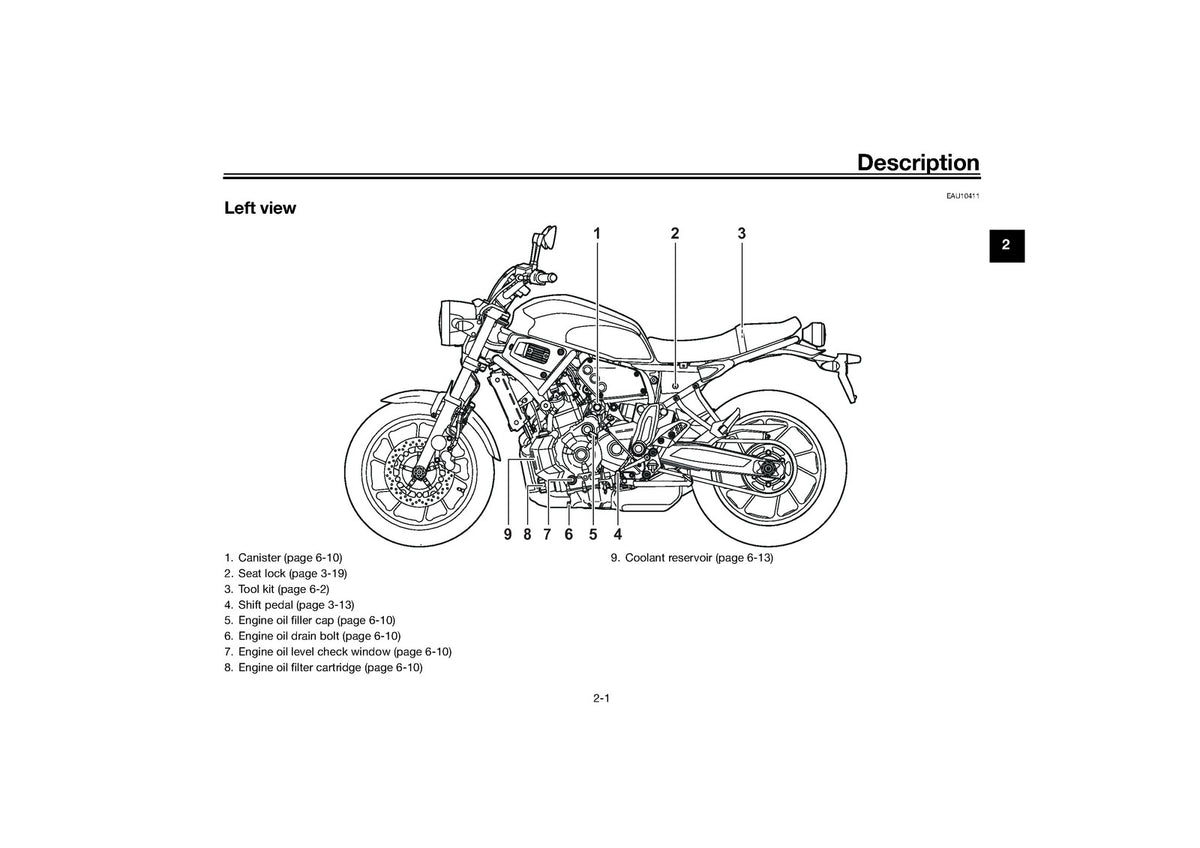 YAMAHA XSR700 Motorcycle Owners Manual 2021 - STEEL WIRE BOUND - TOUGH COVERS