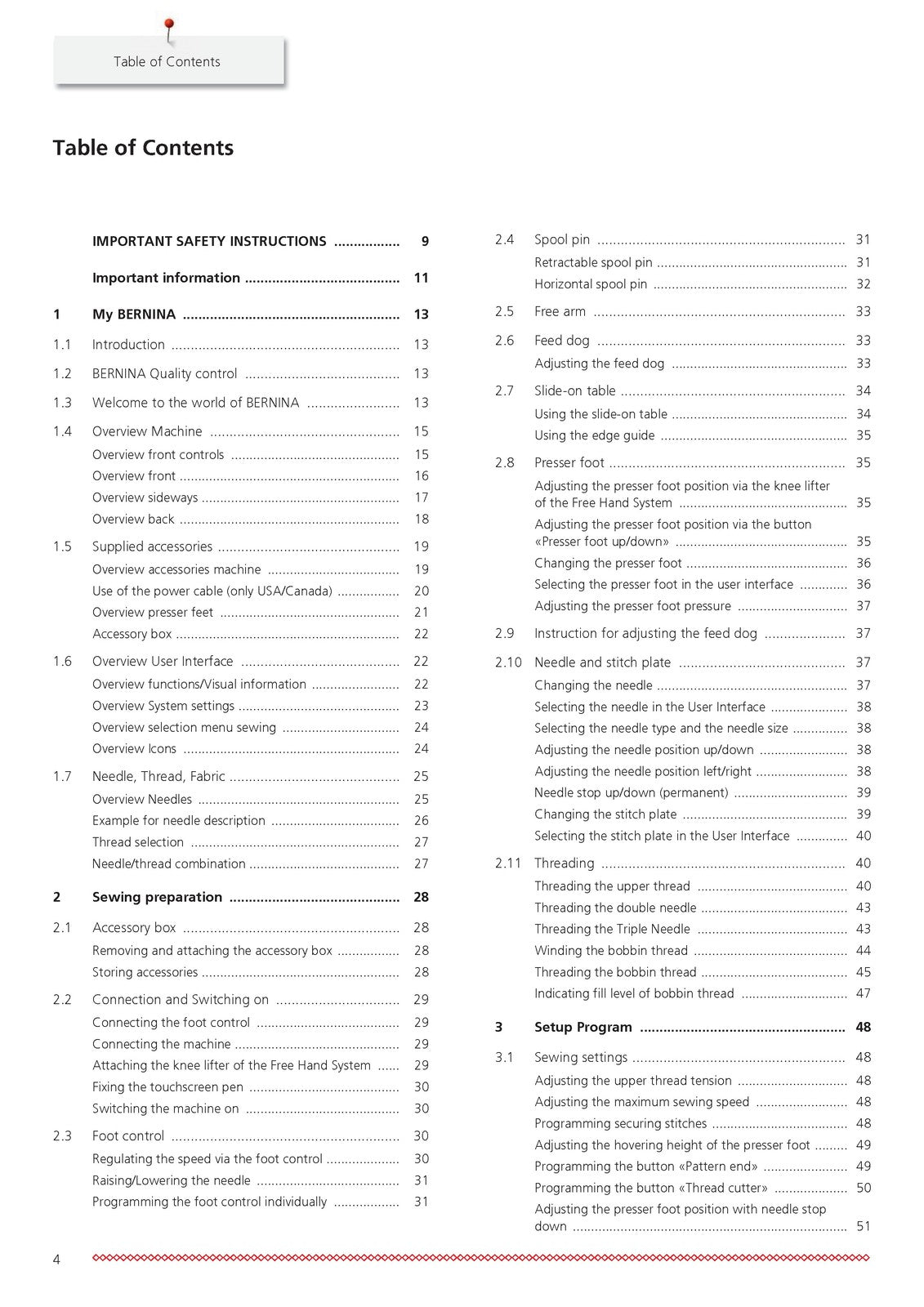 Bernina 590 Sewing Machine Instruction Manual - STEEL WIRE BOUND - TOUGH COVERS