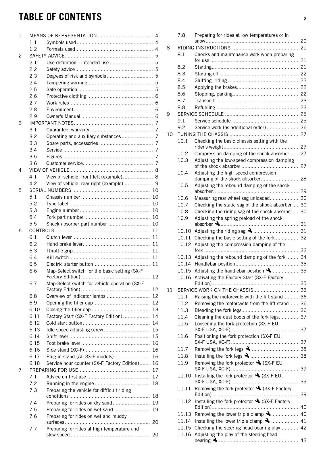 KTM 450 SX-F EU Motorcycle Owners Manual 2014 - STEEL WIRE BOUND - TOUGH COVERS