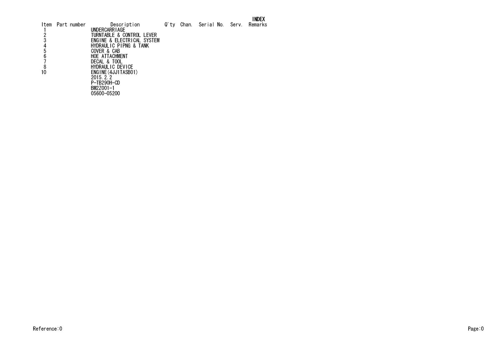 TAKEUCHI TB290 Hydraulic Excavator Parts Manual SN 190200001 Up - WIRE BOUND