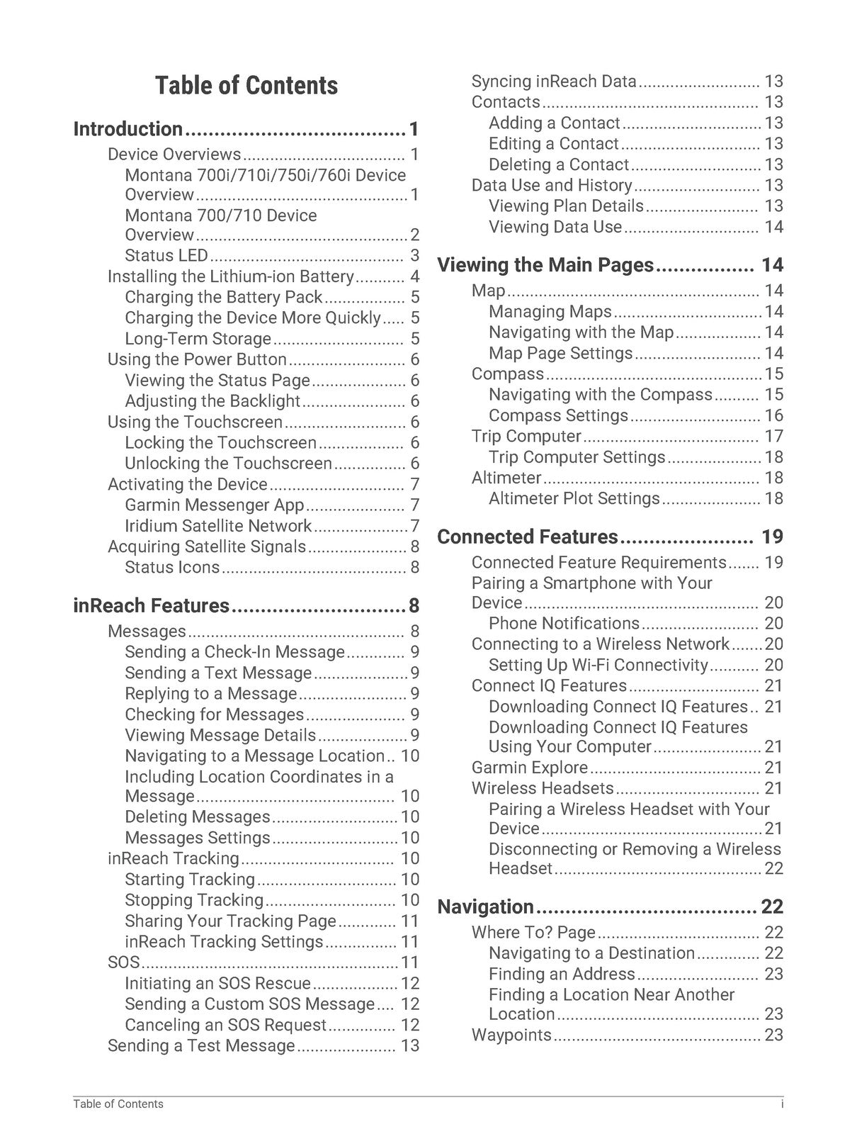 GARMIN Montana 700 710 750i 760i 700i 710i Owners Manual 2020 - WIRE BOUND