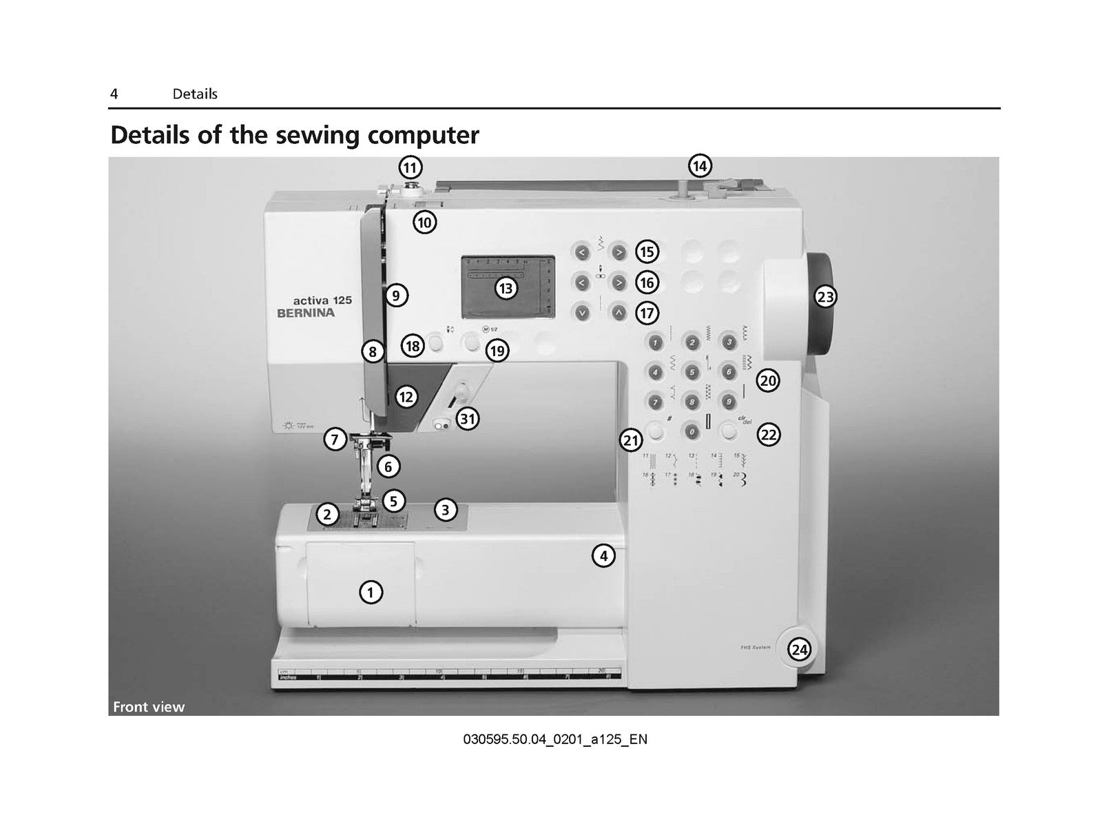 BERNINA 125 Sewing Machine Instruction Manual - STEEL WIRE BOUND - TOUGH COVERS