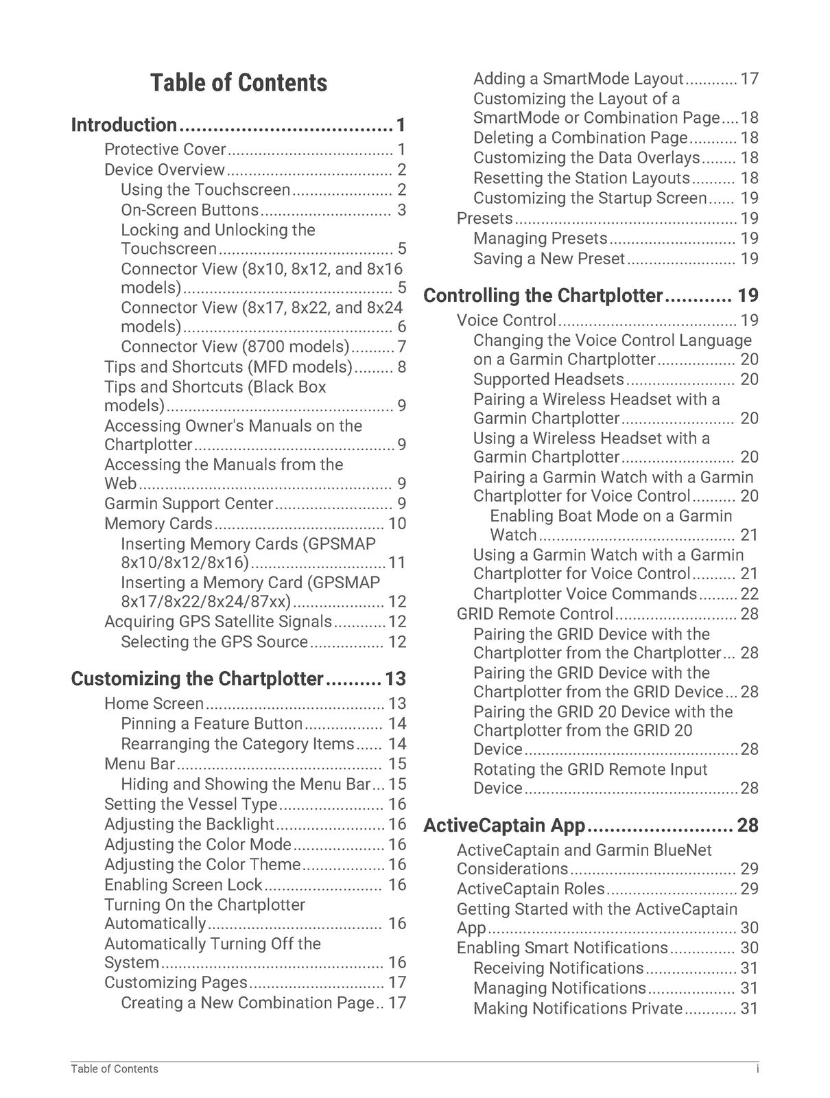 GARMIN GPSMAP 8400 8600 8700 Series Owners Manual - WIRE BOUND - TOUGH COVERS