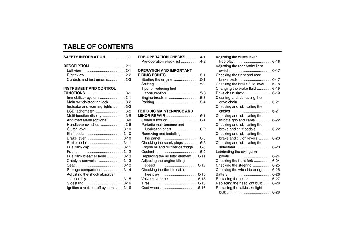 YAMAHA FZ6-N FZ6-NS Motorcycle Owners Manual 2006 - WIRE BOUND - TOUGH COVERS