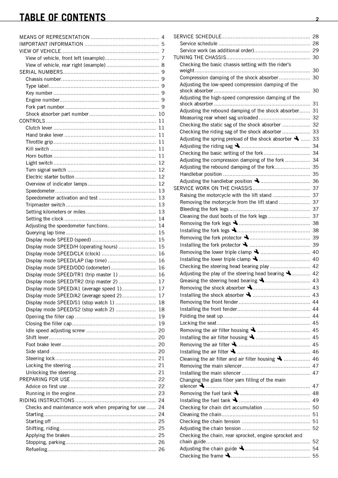 KTM Freeride 350 EU Owners Manual 2012 - STEEL WIRE BOUND - PROTECTIVE COVERS