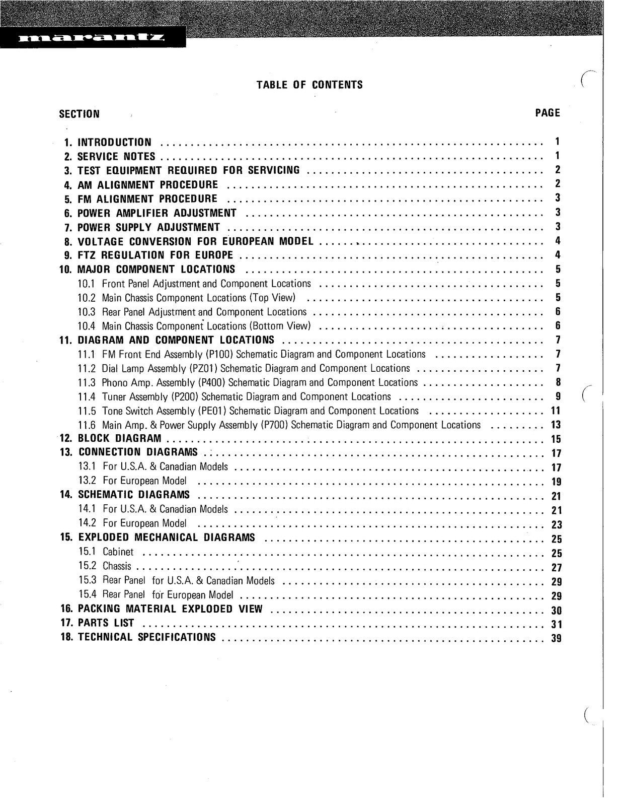 MARANTZ 2226 B Stereo Receiver Service Manual - BOUND - COVERS - XL FOLDOUTS