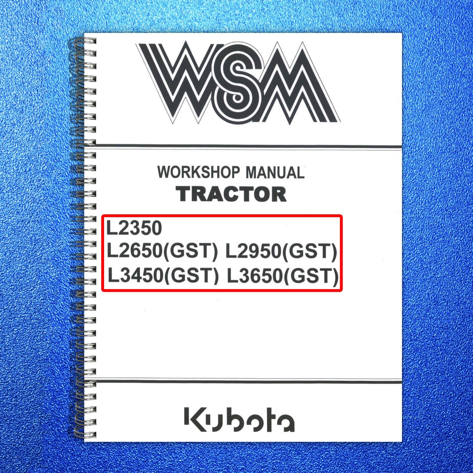 KUBOTA L2350 L2650 L2950 L3450 L3650 Workshop & Operators Manual BUNDLE