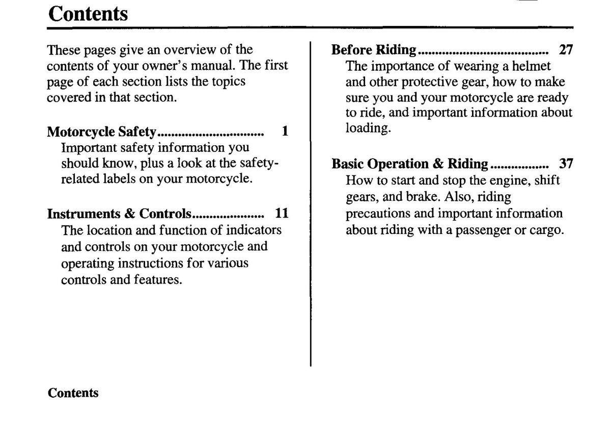 HONDA VTX1300S VTX1300R Motorcycle Owners Manual 2007 - WIRE BOUND - COVERS