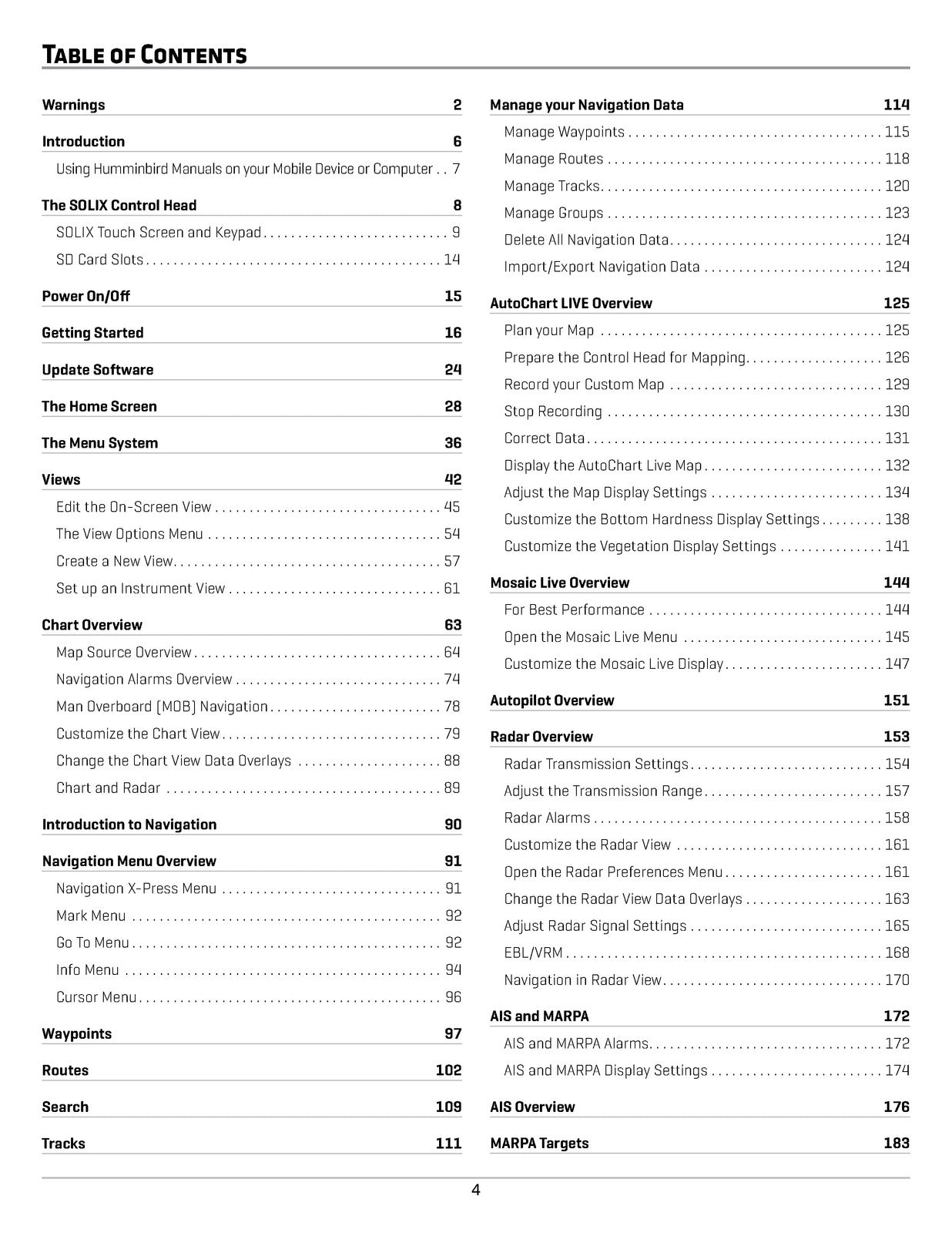 HUMMINBIRD SOLIX G1 G2 Operations Manual - STEEL WIRE BOUND - PROTECTIVE COVERS
