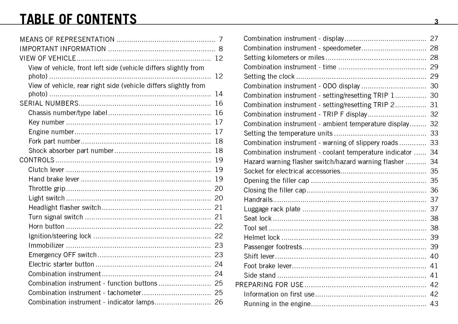 KTM 990 Supermoto T Owners Manual 2011 - STEEL WIRE BOUND - PROTECTIVE COVERS