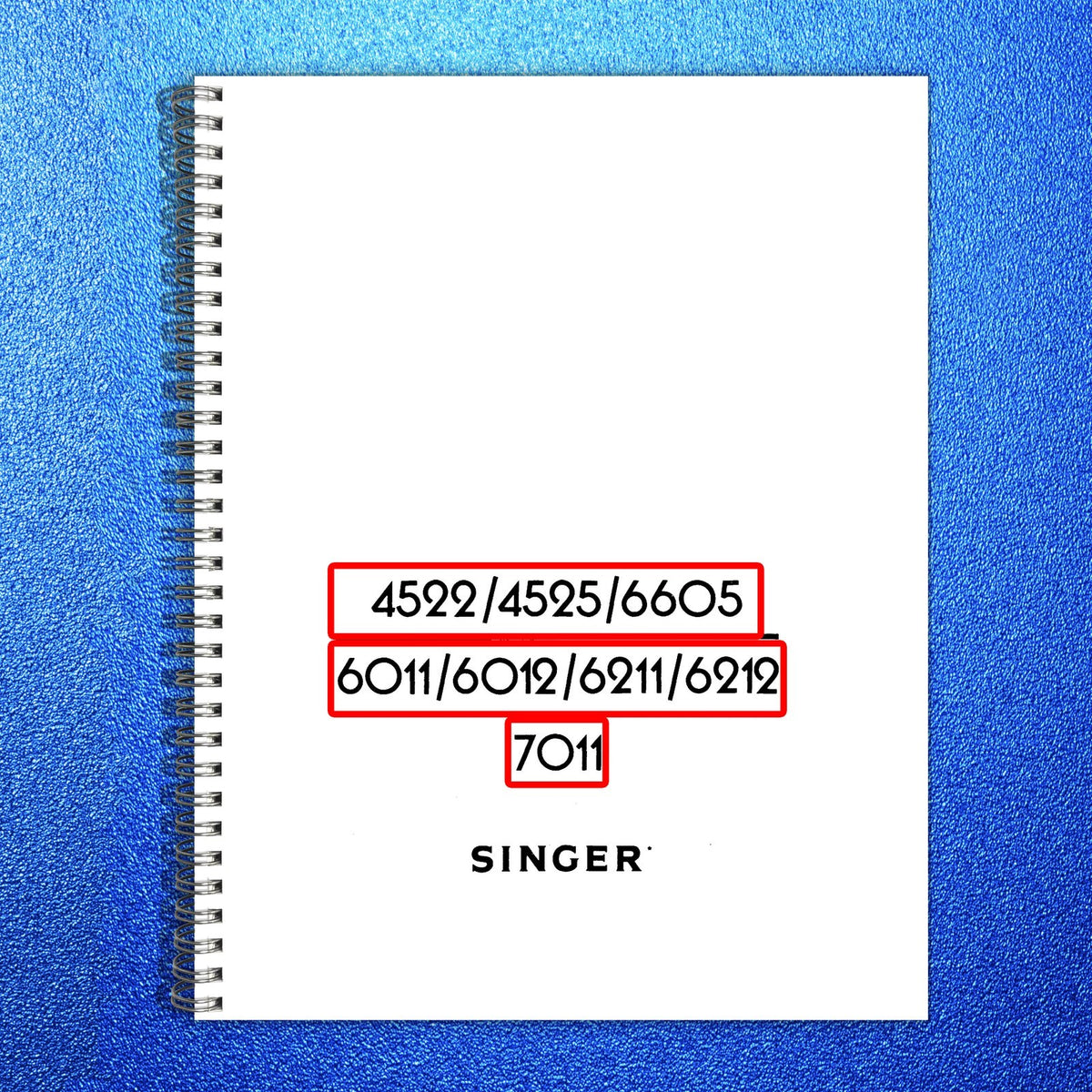 SINGER 4522 4525 6605 6011 6012 6211-12 7011 6202 Parts Operators Manual BUNDLE