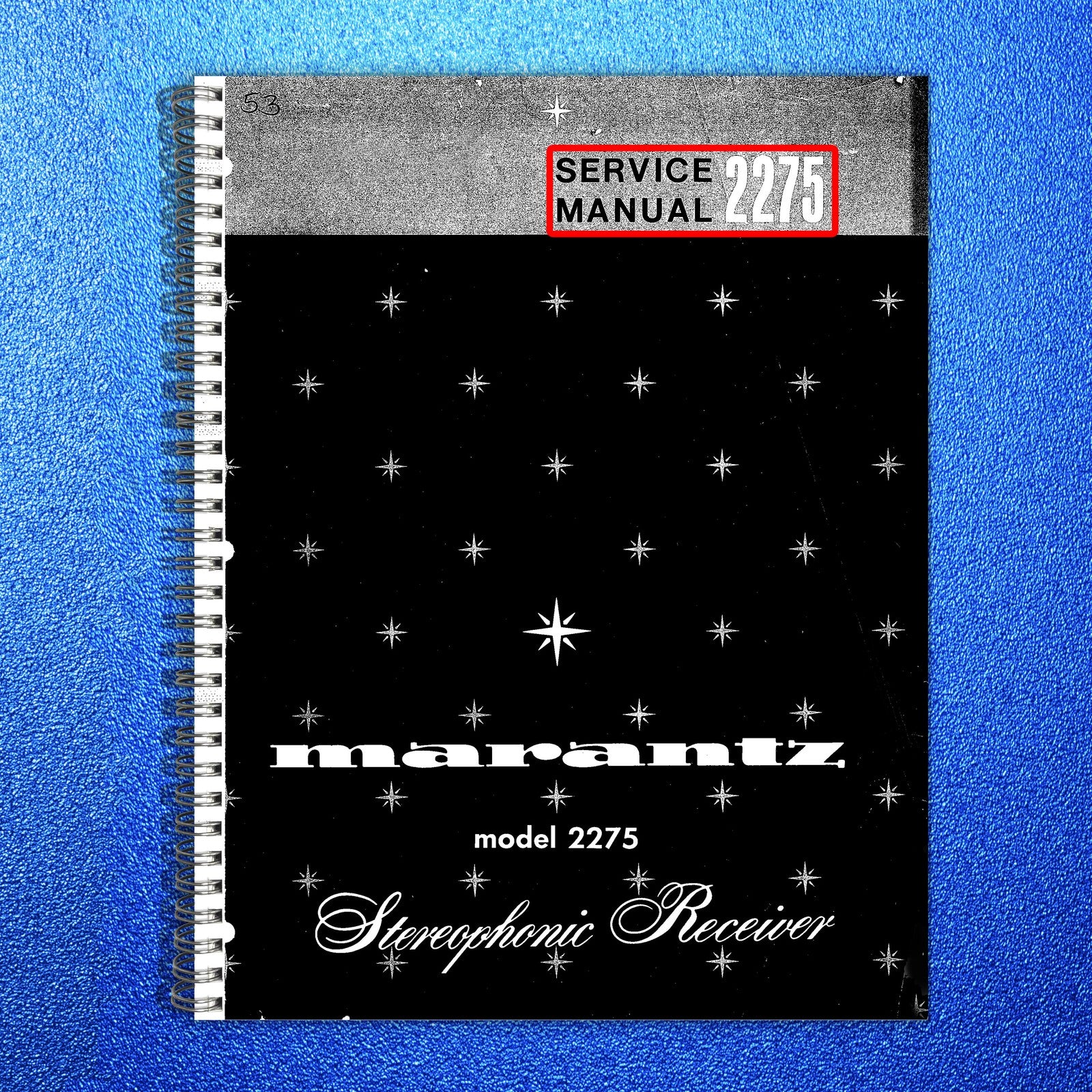 MARANTZ 2275 Service & Operators Manual BUNDLE - STEEL WIRE BOUND - TOUGH COVERS