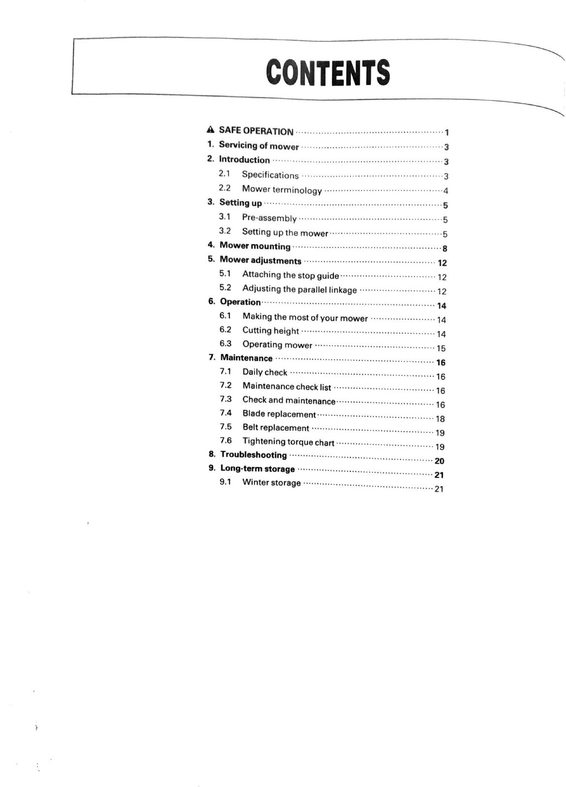 KUBOTA RC44 RC48 RC54 RC60 Mower Operators Manual - WIRE BOUND - TOUGH COVERS
