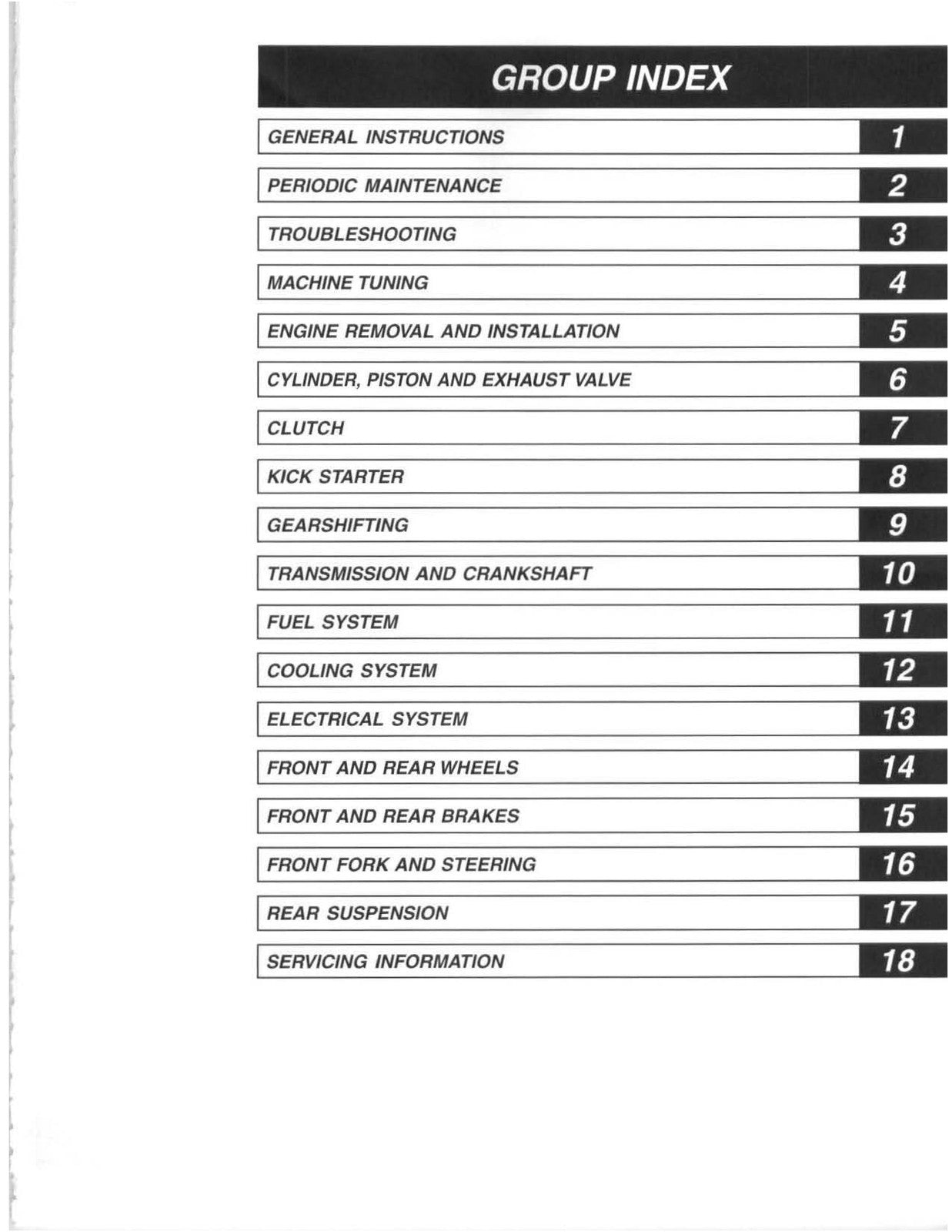 SUZUKI RM125 Owners Service Manual 2001 - STEEL WIRE BOUND - PROTECTIVE COVERS