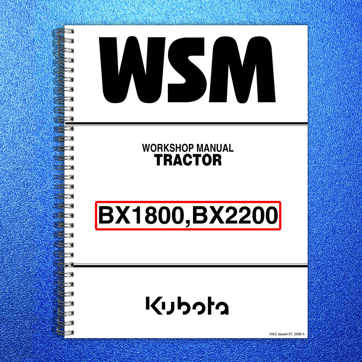 KUBOTA BX1800 BX2200 G2000 G1900 G1800 Workshop & Operators Manual BUNDLE