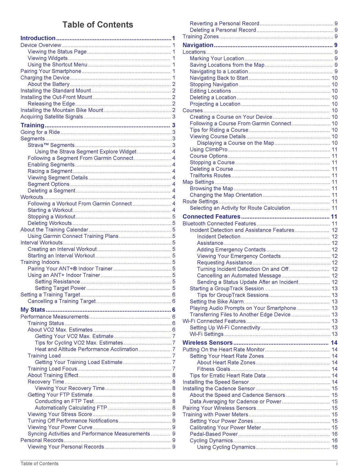 GARMIN Edge 530 Owners Manual - STEEL WIRE BOUND - PROTECTIVE COVERS