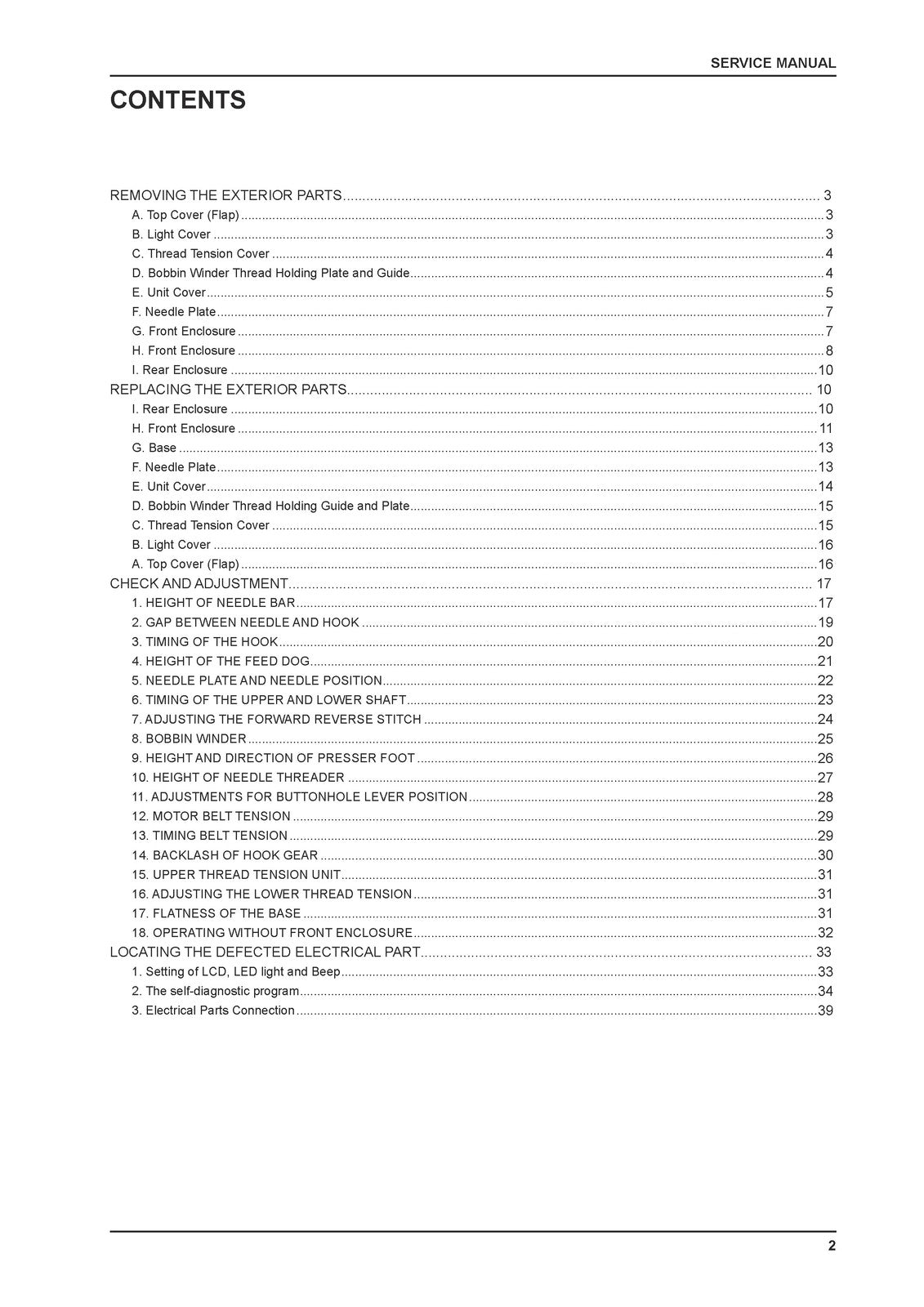 EVER SEWN Sparrow QE Sewing Machine Service Manual 2018 - WIRE BOUND - COVERS