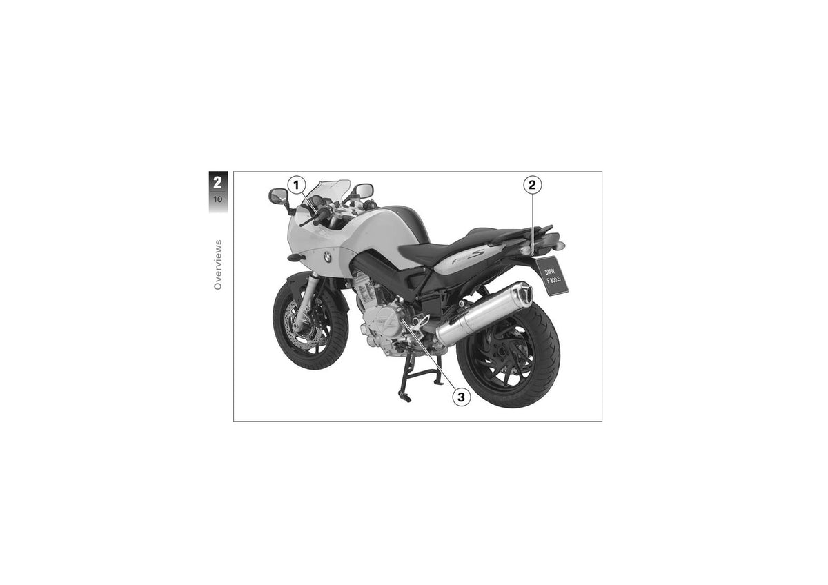 BMW F800S Motorcycle Owners Manual 2007 - STEEL WIRE BOUND - PROTECTIVE COVERS