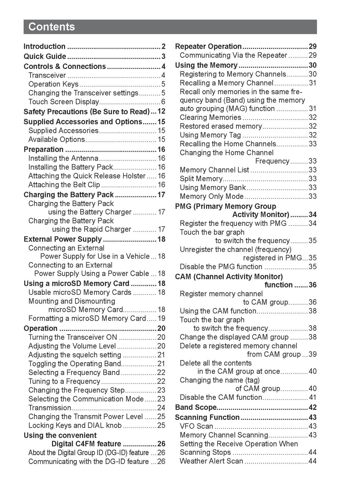 YAESTAR FT5DR 5DE C4FM FM 144 430MHz Dual Band Digital Operating Manual - BOUND