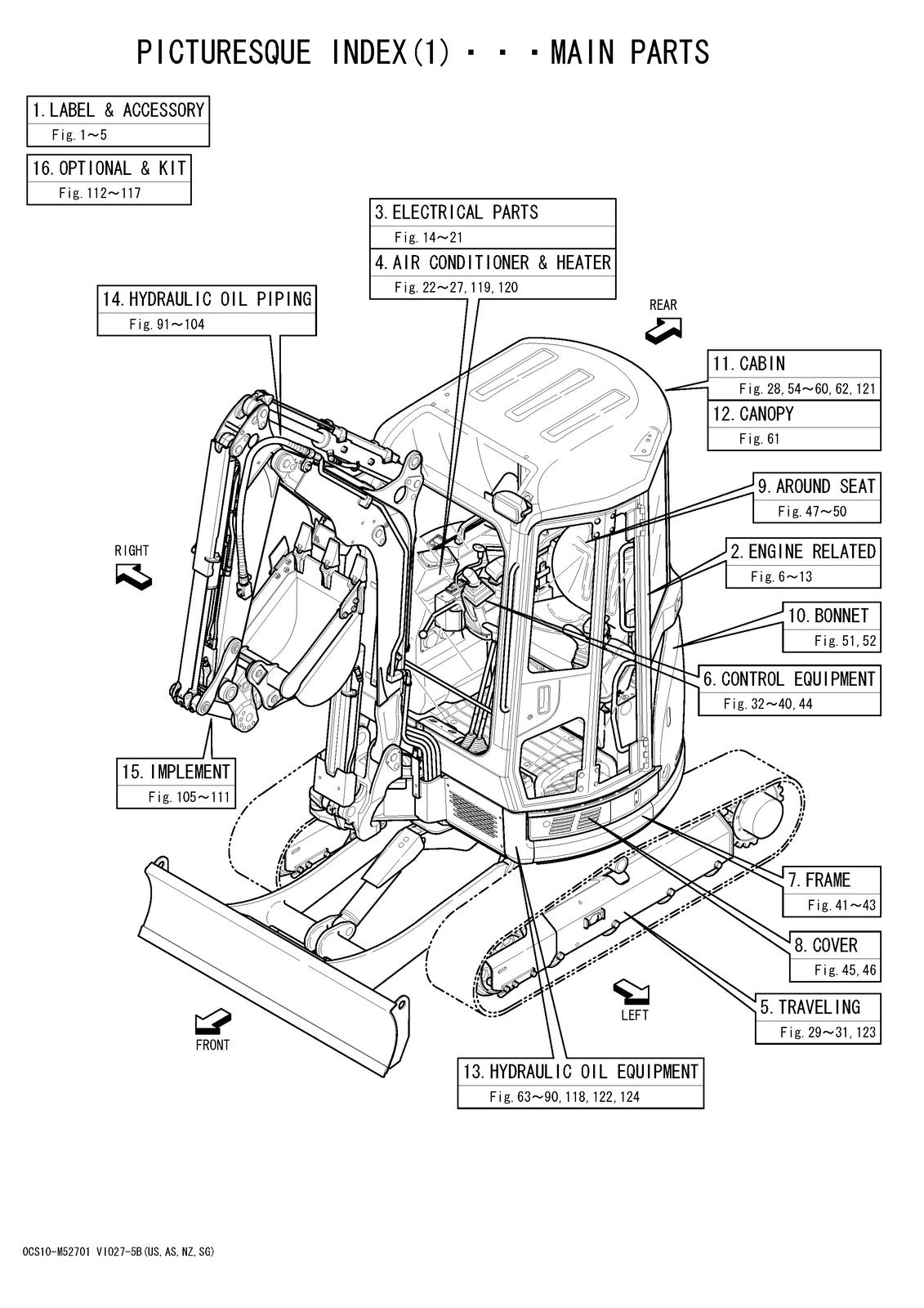 YANMAR ViO27-5B Excavator Parts Catalog Manual - STEEL WIRE BOUND - TOUGH COVERS