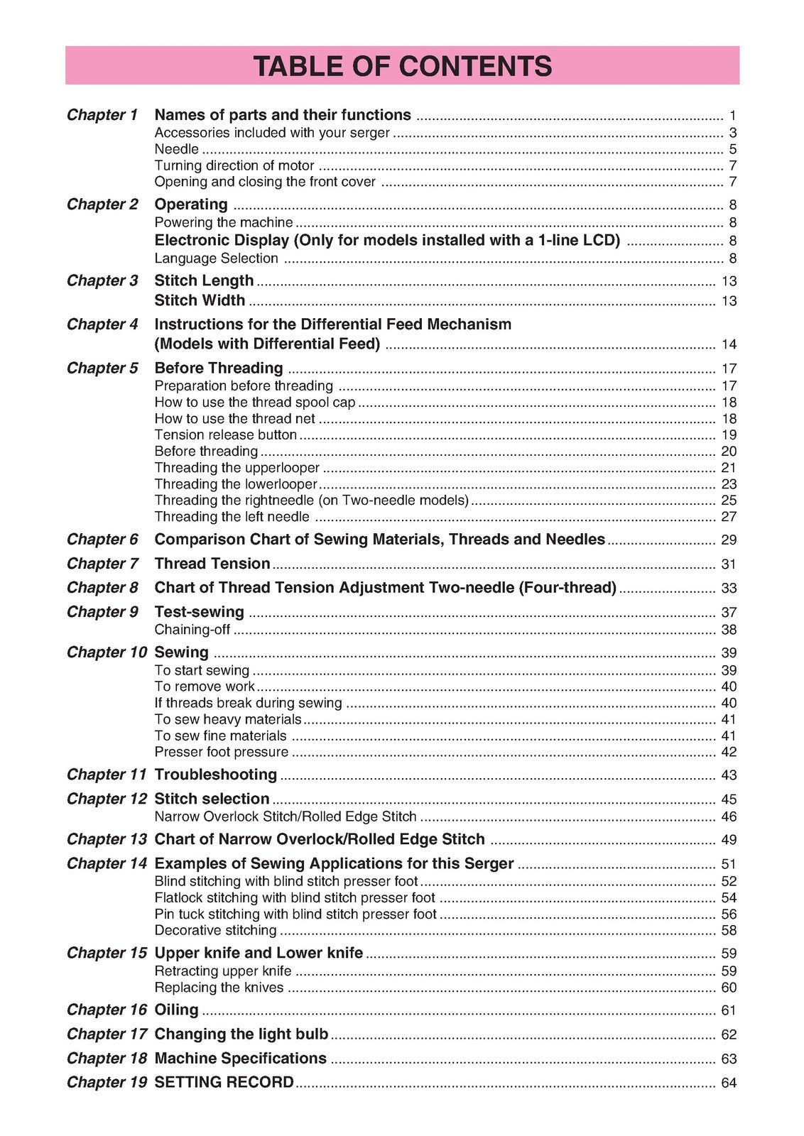 SINGER 940D 925D 925 915D 915 Compact Overlock Machine Instruction Manual