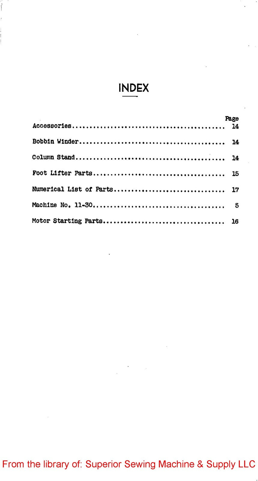 SINGER 11-30 Sewing Machine Parts List Manual 1940 - WIRE BOUND - TOUGH COVERS