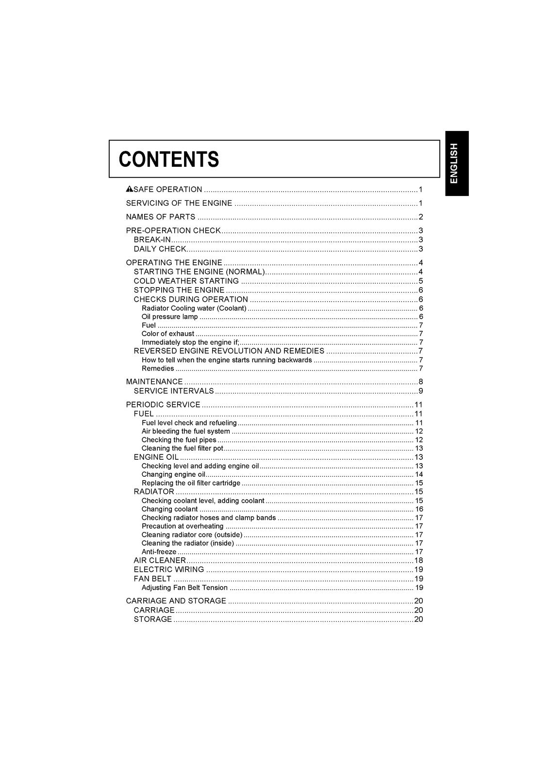 KUBOTA Super Mini Series Engine Operators Manual - WIRE BOUND - TOUGH COVERS