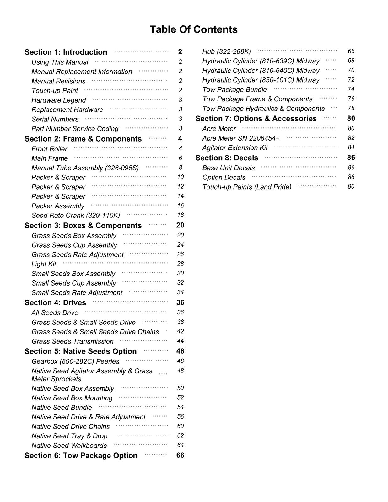 LAND PRIDE MPS26 Series Multi-purpose Seeder Parts Manual 2026 - WIRE BOUND