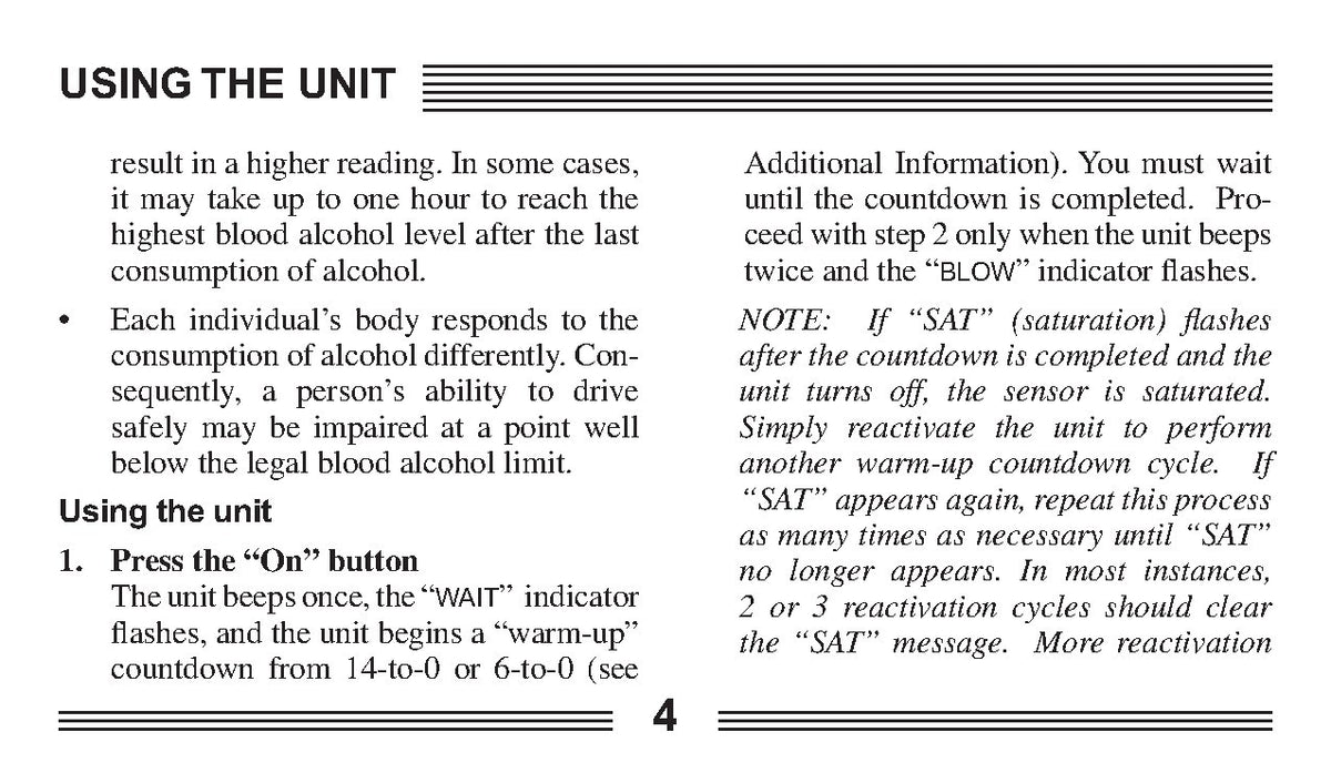 PMI AlcAlert BT5500 BT5300 Breath Alcohol Tester Operation Manual - WIRE BOUND