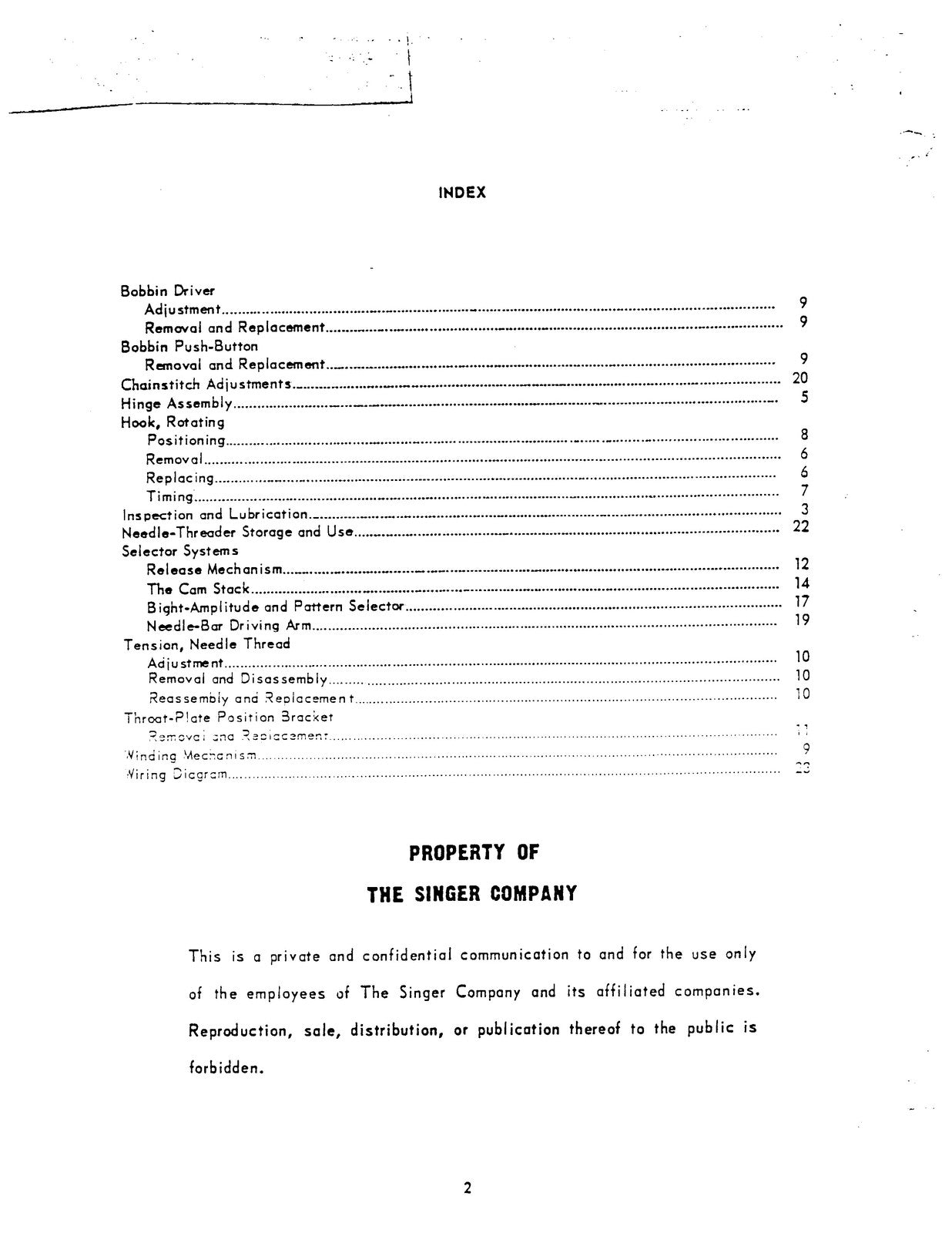 SINGER 620 625 626 628 Sewing Machine Service Manual - WIRE BOUND - TOUGH COVERS