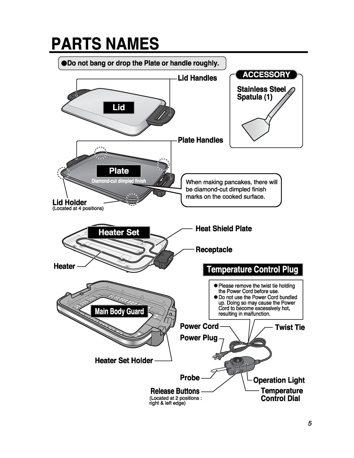 ZOJIRUSHI EA-DCC10 Gourmet Sizzler Electric Operating Instructions Manual