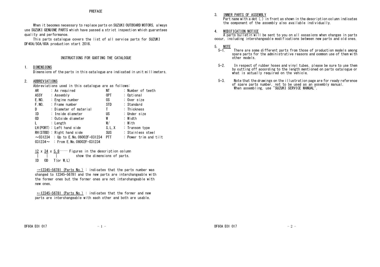SUZUKI DF40A DF60A SERVICE MANUAL - STEEL WIRE BOUND - PROTECTIVE COVERS