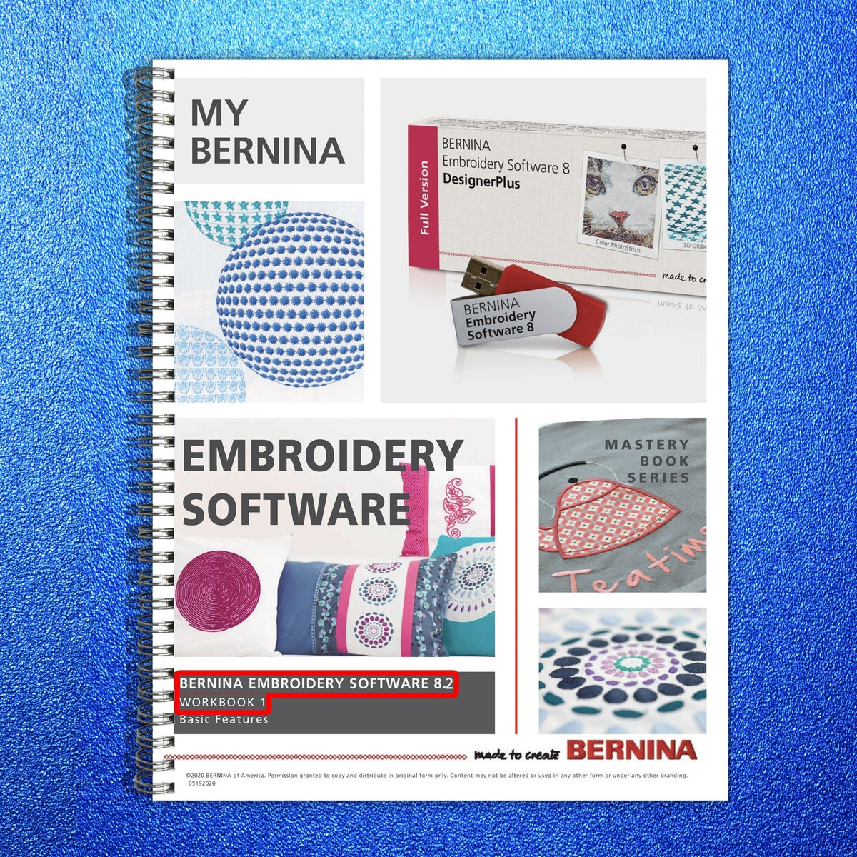 BERNINA Embroidery Software 82 Presser Feet Workbook Manual BUNDLE - WIRE BOUND