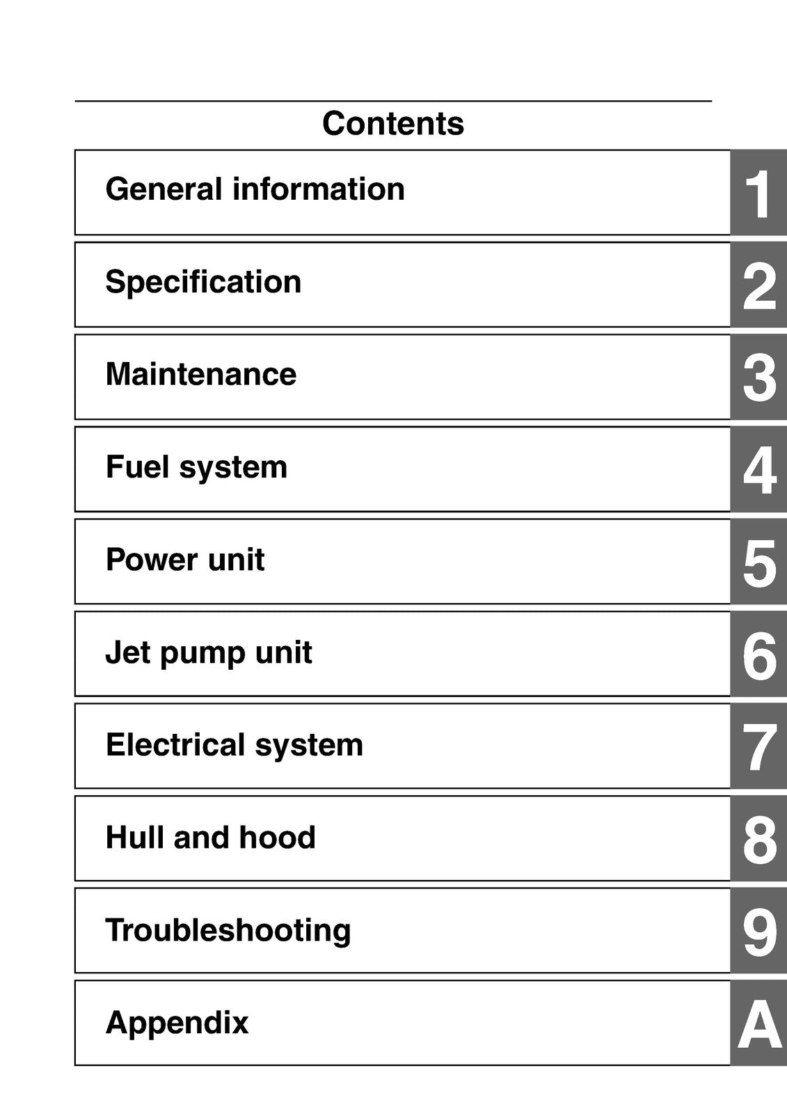 YAMAHA WaveRunner VX1050C F4G Deluxe VX1050B Cruiser Limited Service Manual