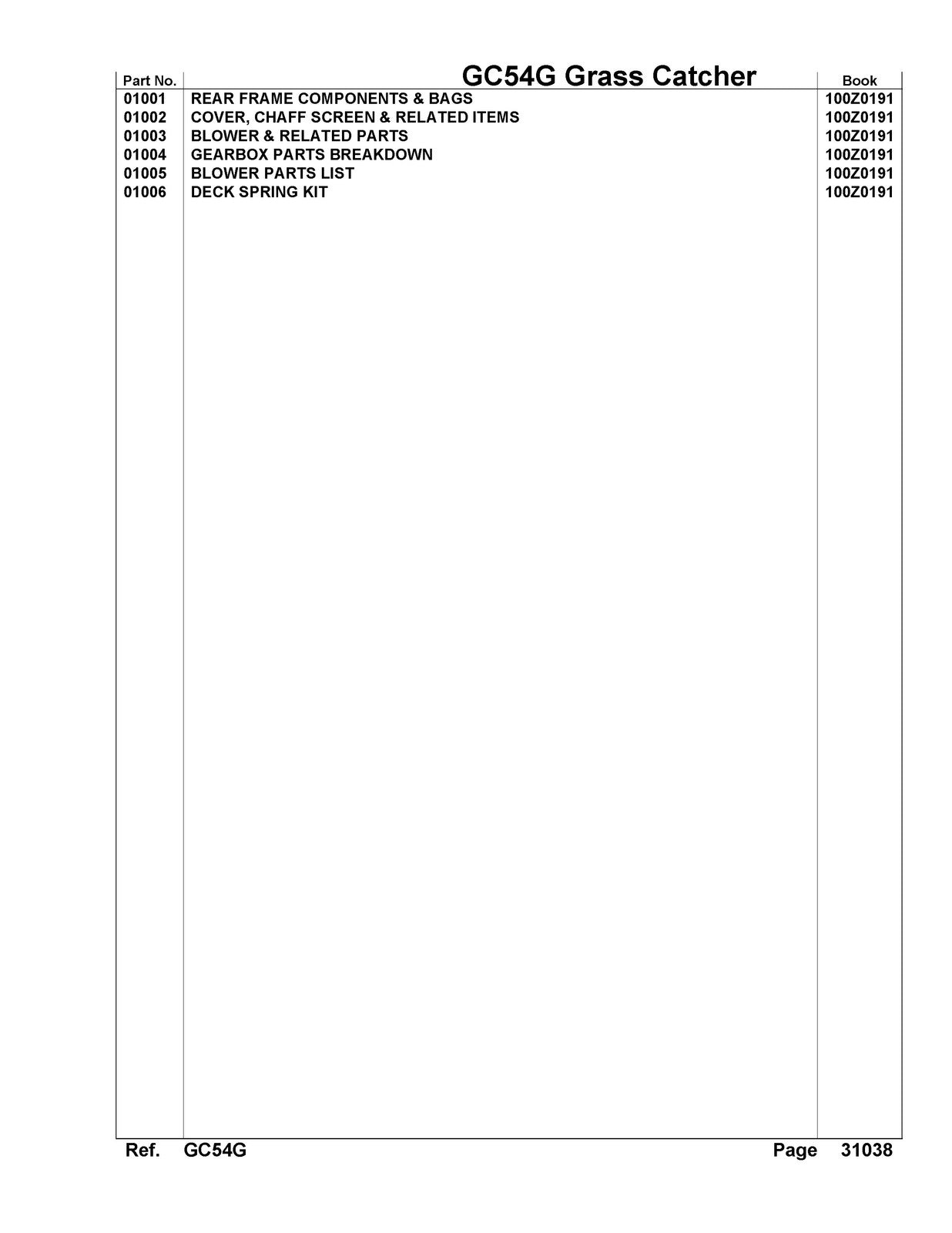 KUBOTA GC54G-Revised Parts Manual - STEEL WIRE BOUND - PROTECTIVE COVERS