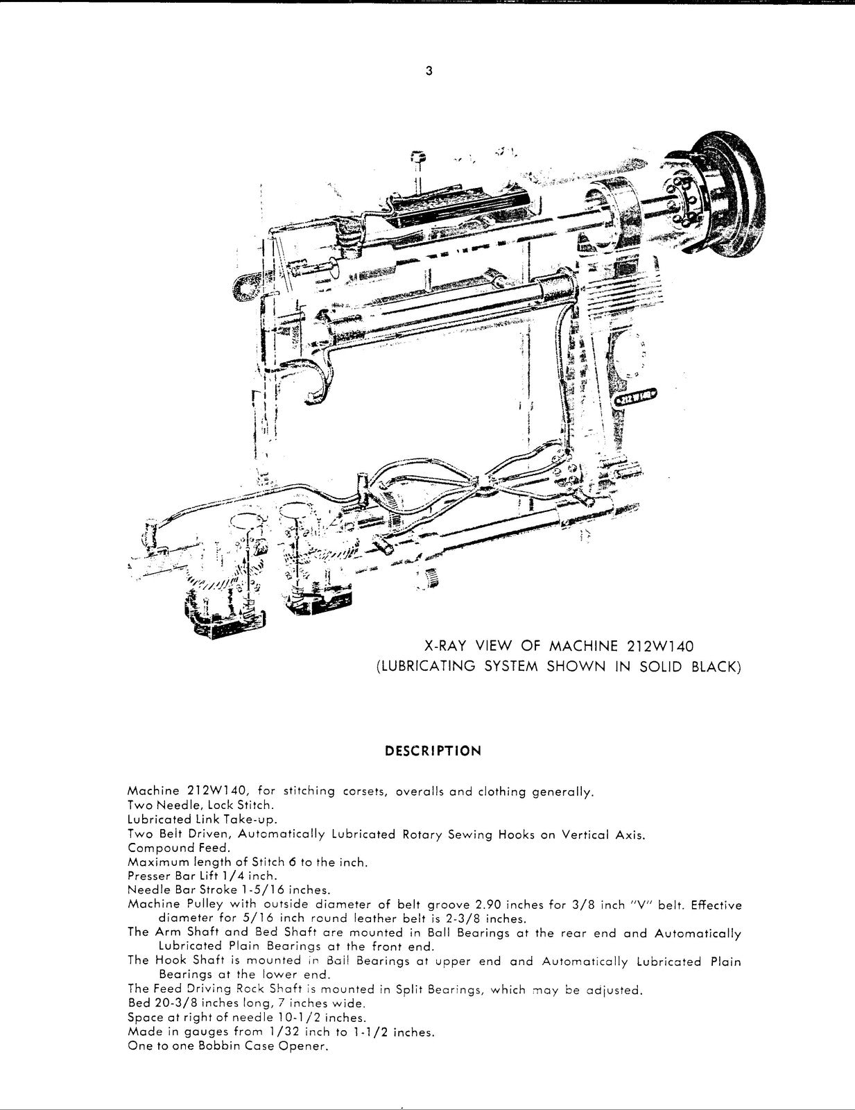 SINGER 212W140 Sewing Machine Service And Parts Manual 1955 - WIRE BOUND