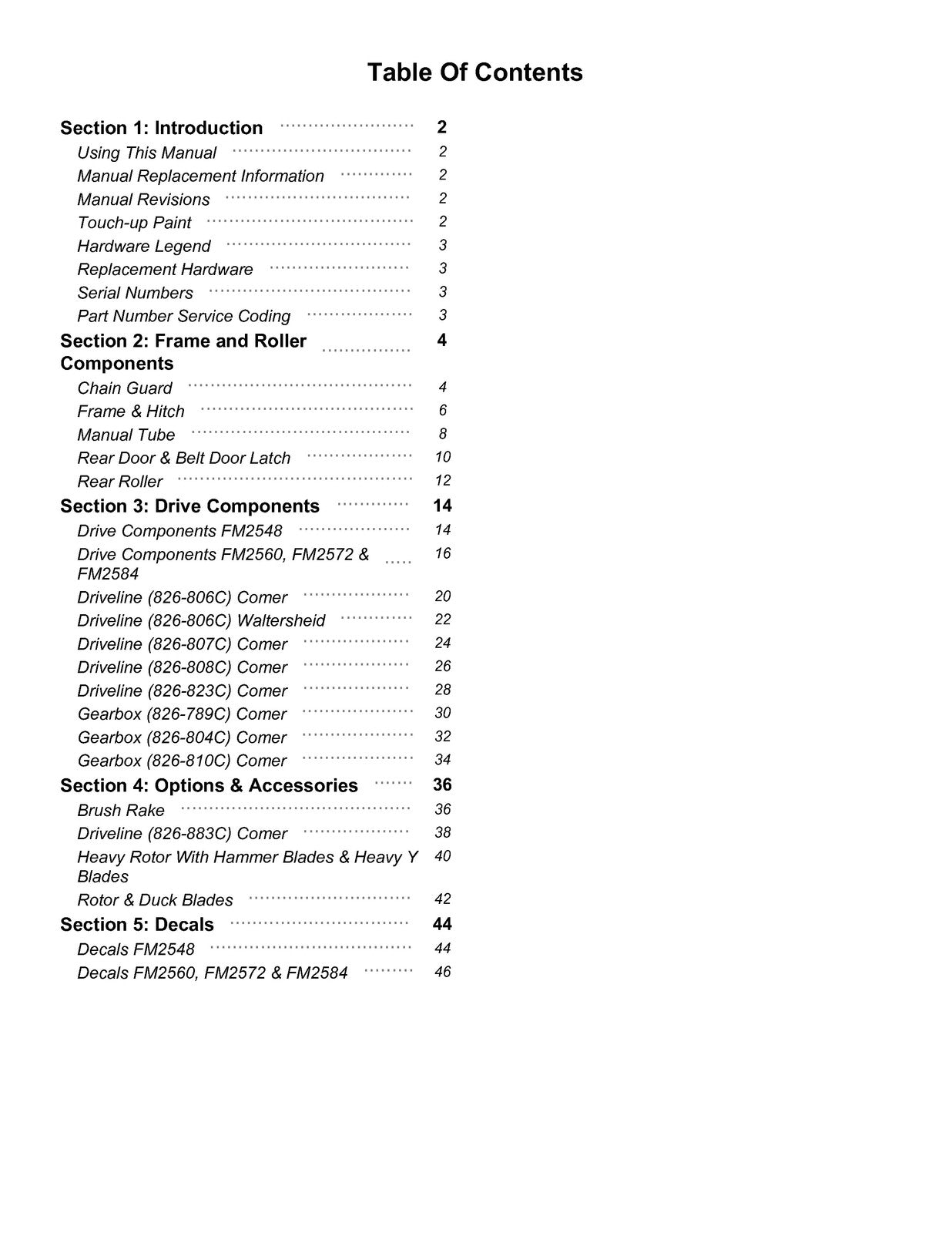 LAND PRIDE FM25 Series Flail Mowers Parts Manual 2026 - WIRE BOUND - COVERS