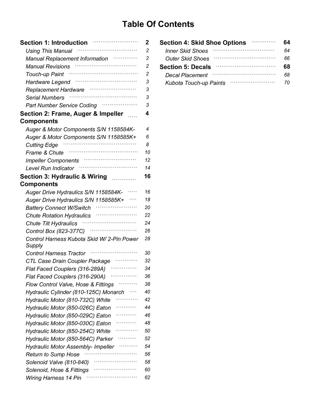 LAND PRIDE SBL25 Series Snow Blowers Parts Manual 2026 - WIRE BOUND - COVERS