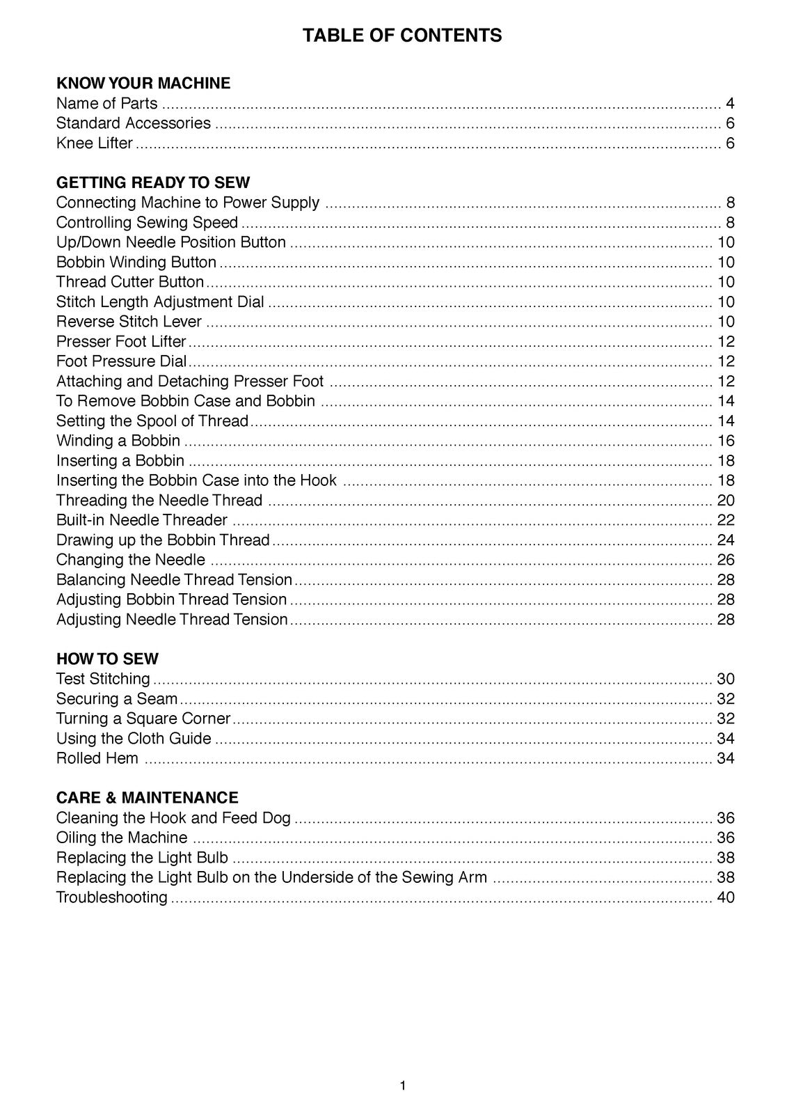 HANDI QUILTER HQ Stitch Model 510 Instruction Manual - WIRE BOUND - COVERS