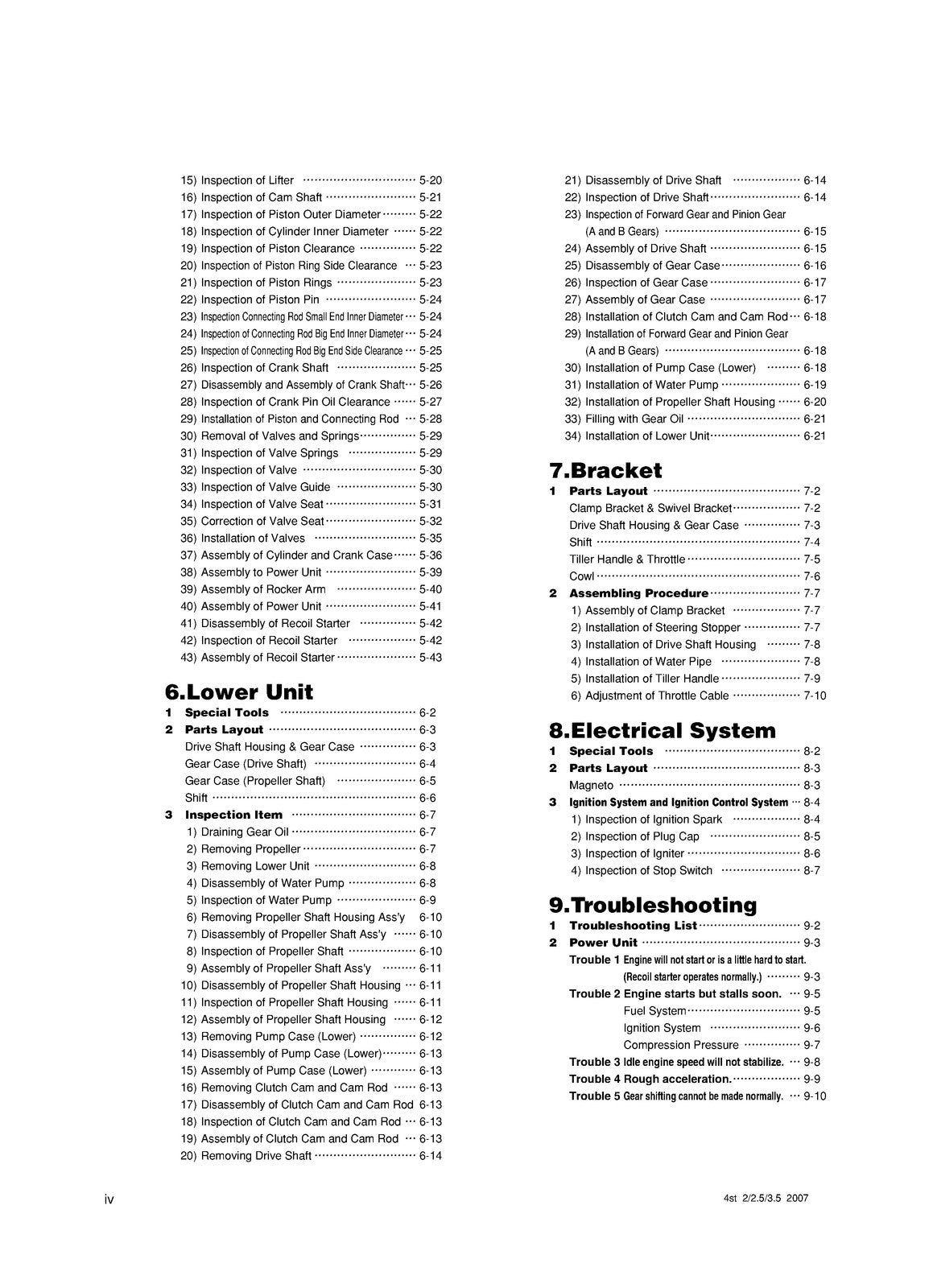TOHATSU MFS 2 25 34A Models Service Manual - STEEL WIRE BOUND - TOUGH COVERS