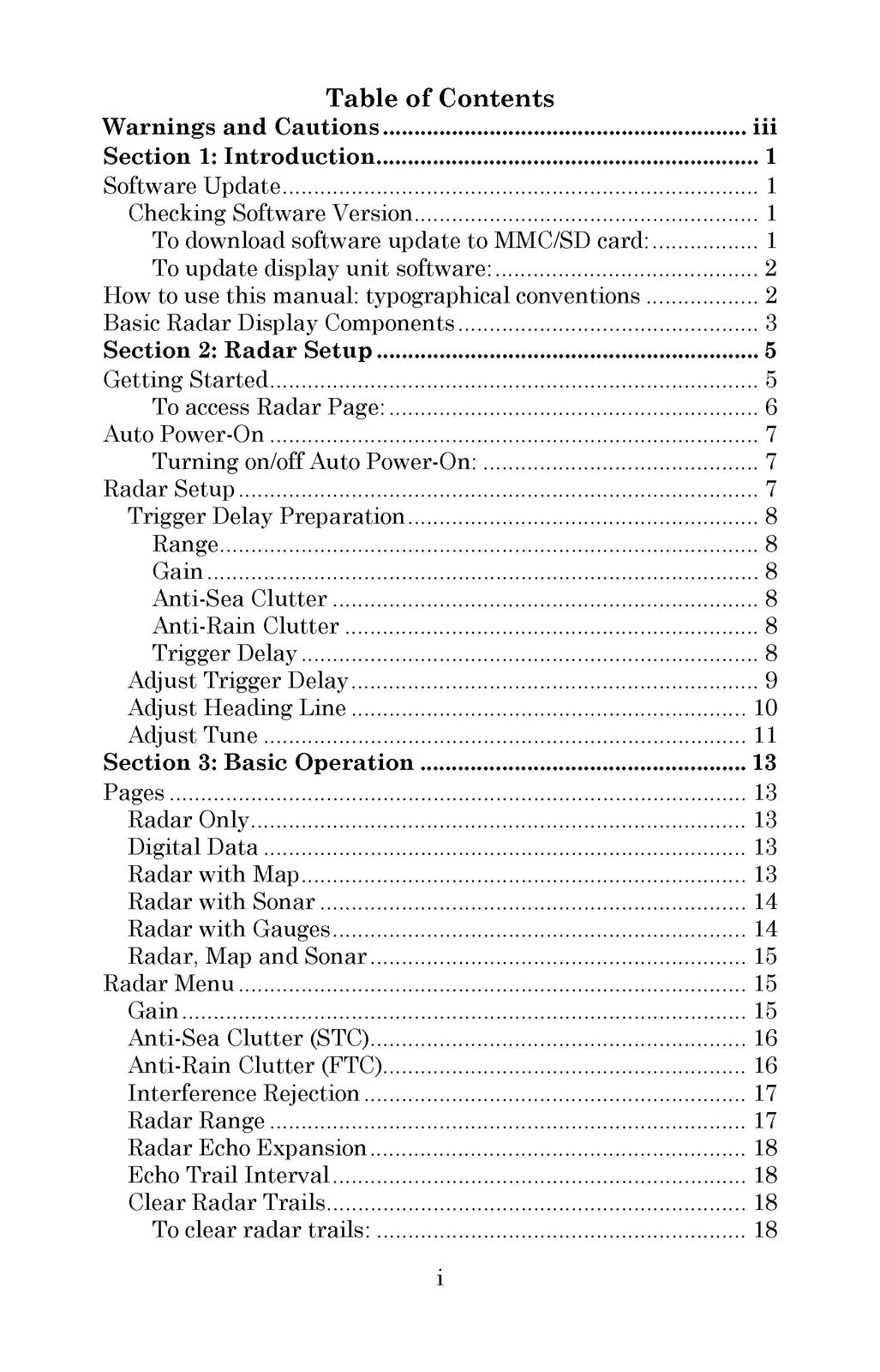 LOWRANCE Radar Operation Instruction Manual 2008 - WIRE BOUND - TOUGH COVERS