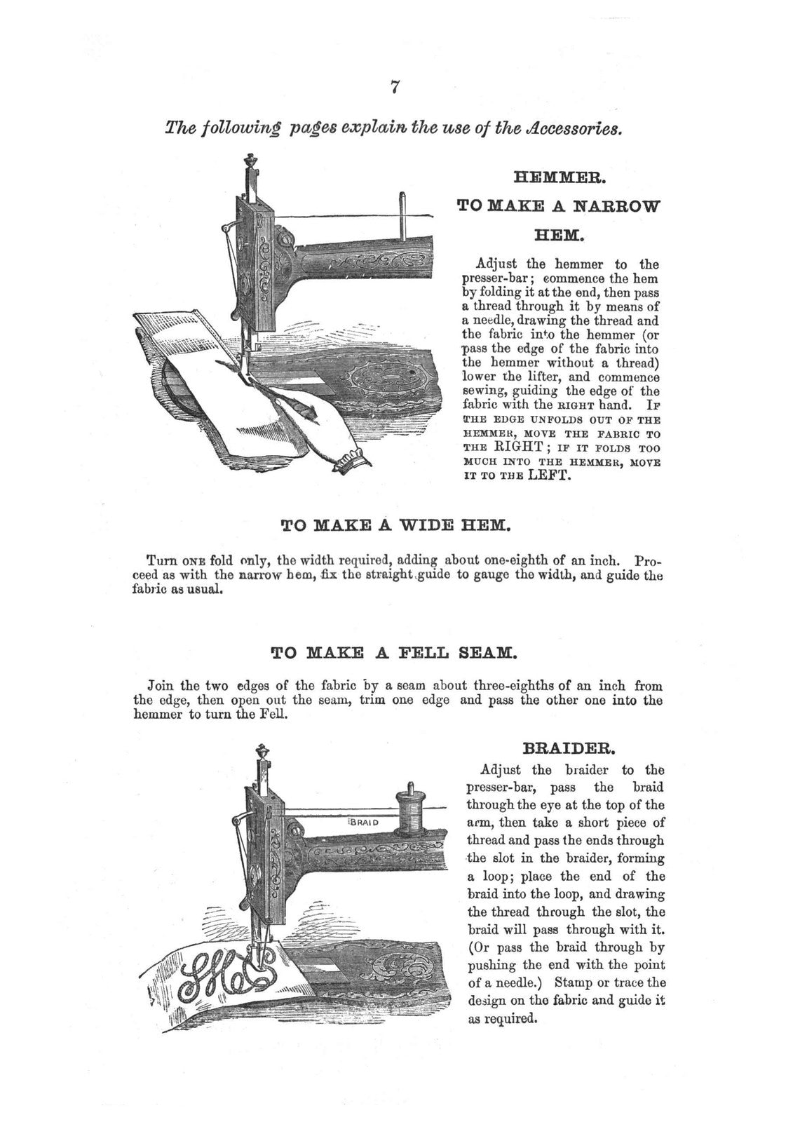 SINGER Medium Sewing Machine Directions For Using Manual - WIRE BOUND - COVERS