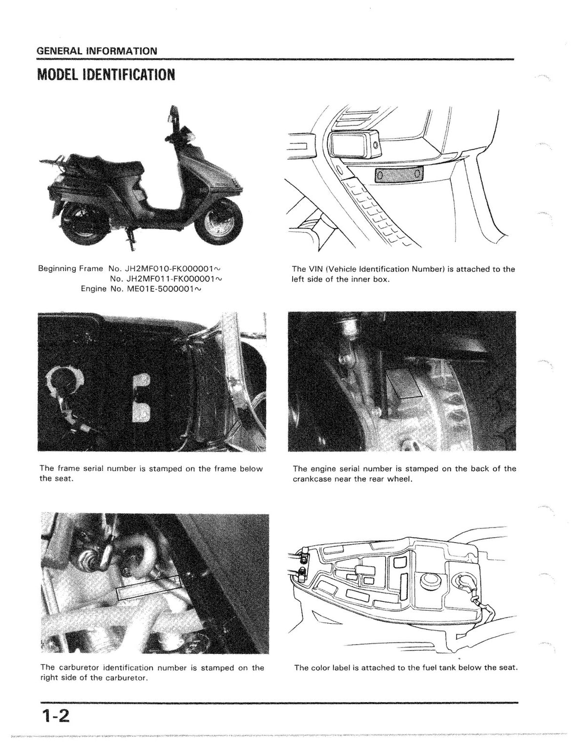 HONDA CH250 Elite 250 Scooter Service Manual 1986 - BOUND - COVERS - XL FOLDOUTS