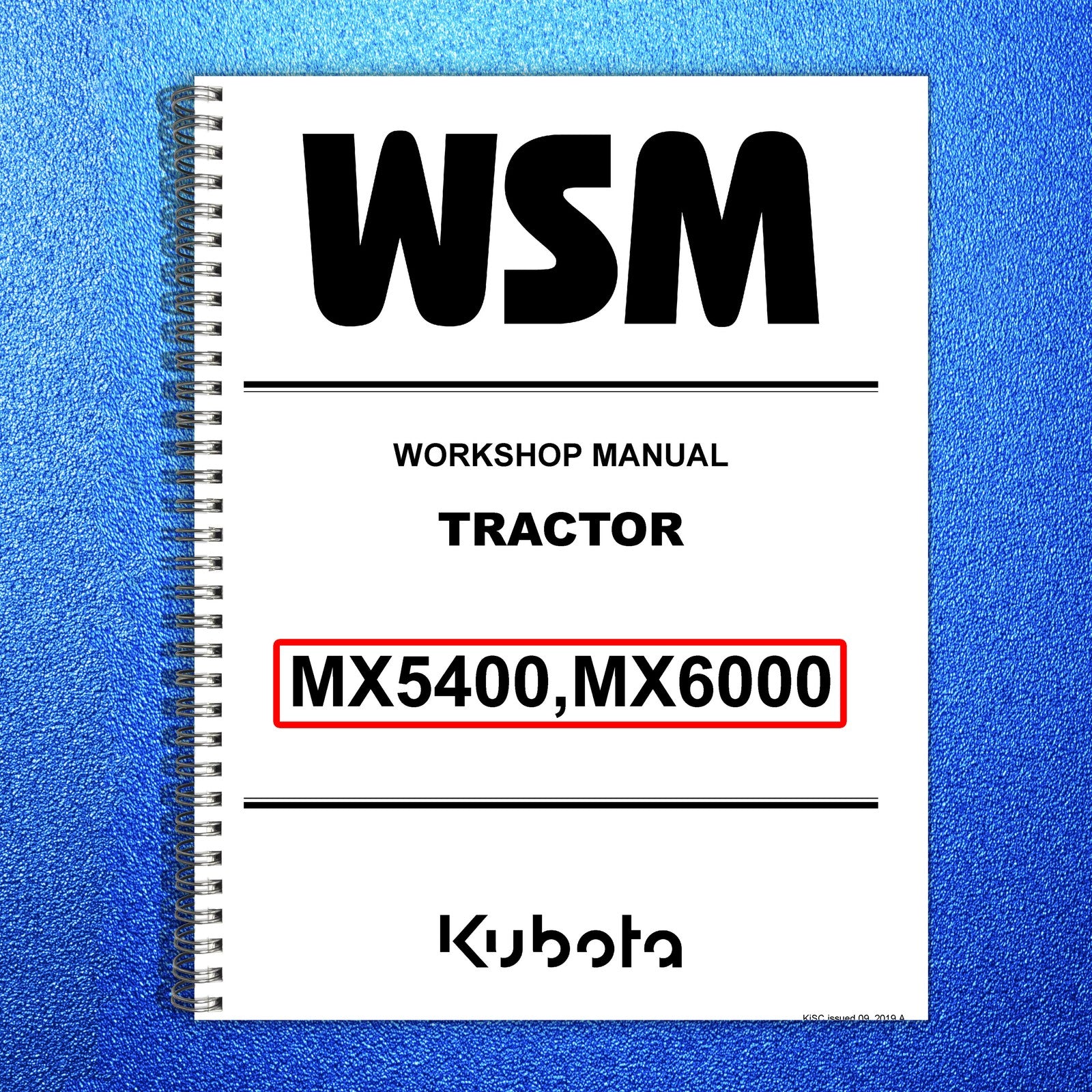 KUBOTA MX5400 MX6000 Workshop & Operators Manual BUNDLE - WIRE BOUND - COVERS